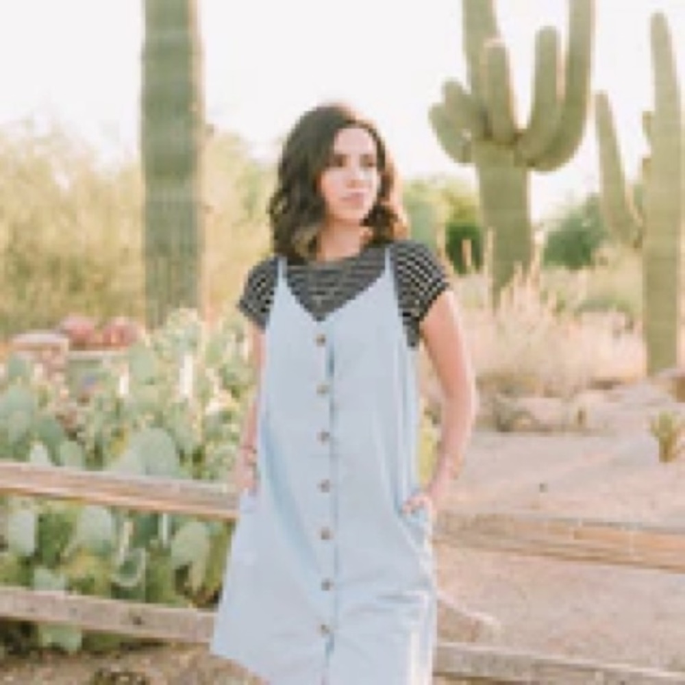 Chambray Jumper Dress